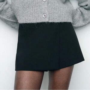 Black Wrap Skort